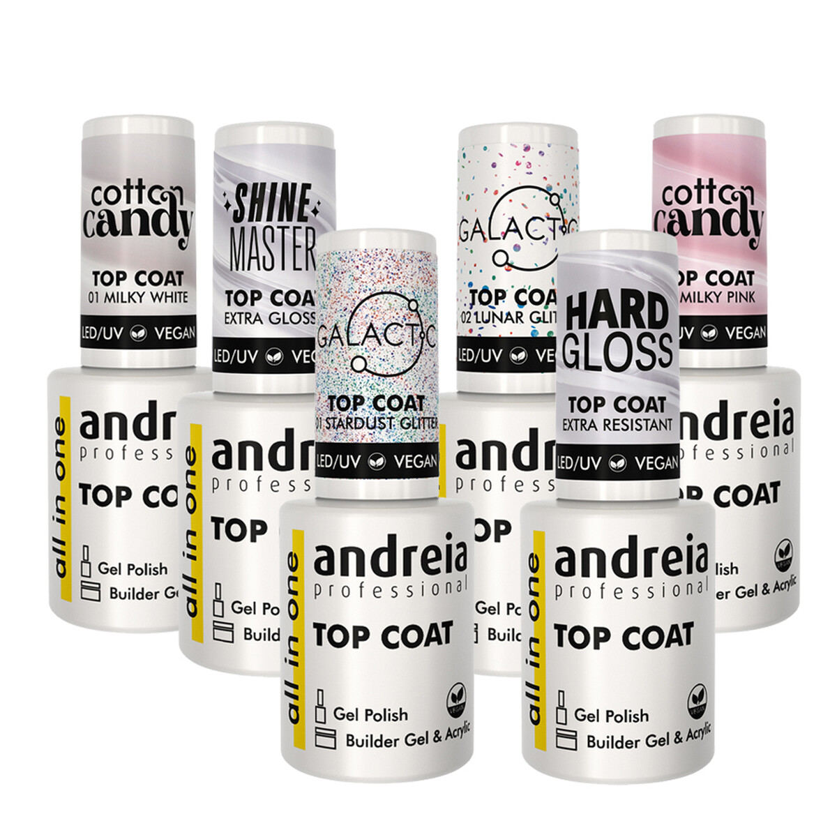 Andreia All In One Pack Top Coats - 6X10,5Ml » Verniz Gel » Unhas