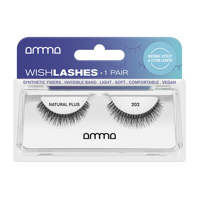 AMMA WISHLASHES FALSE EYELASHES NATURAL EFFECT PLUS 202