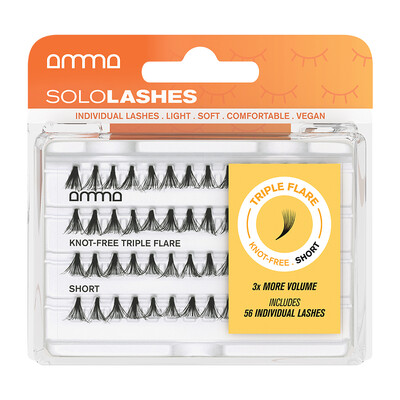 AMMA SOLOLASHES PESTANAS POSTIÇAS SEM NÓ TRIPLE FLARE S