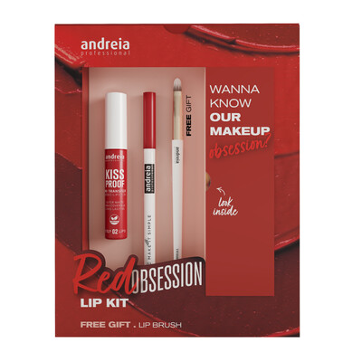 ANDREIA COFFRET MAKEUP RED OBSESSION LIP KIT