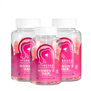 Ivybears Hair Vitamins Femme Complément Fortifiant Cheveux Ongles 3 mois