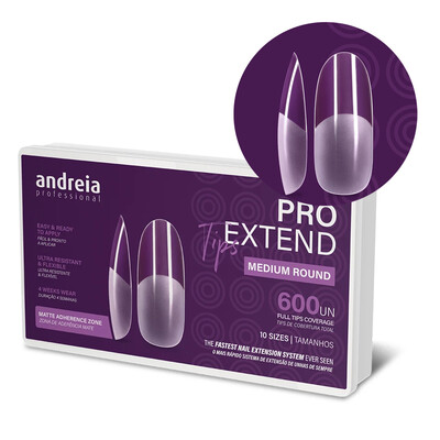 ANDREIA PRO EXTEND TIPS NAIL EXTENSIONS MEDIUM ROUND SHAPE